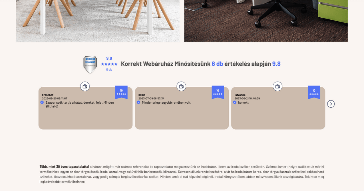 Vélemények kihelyezése